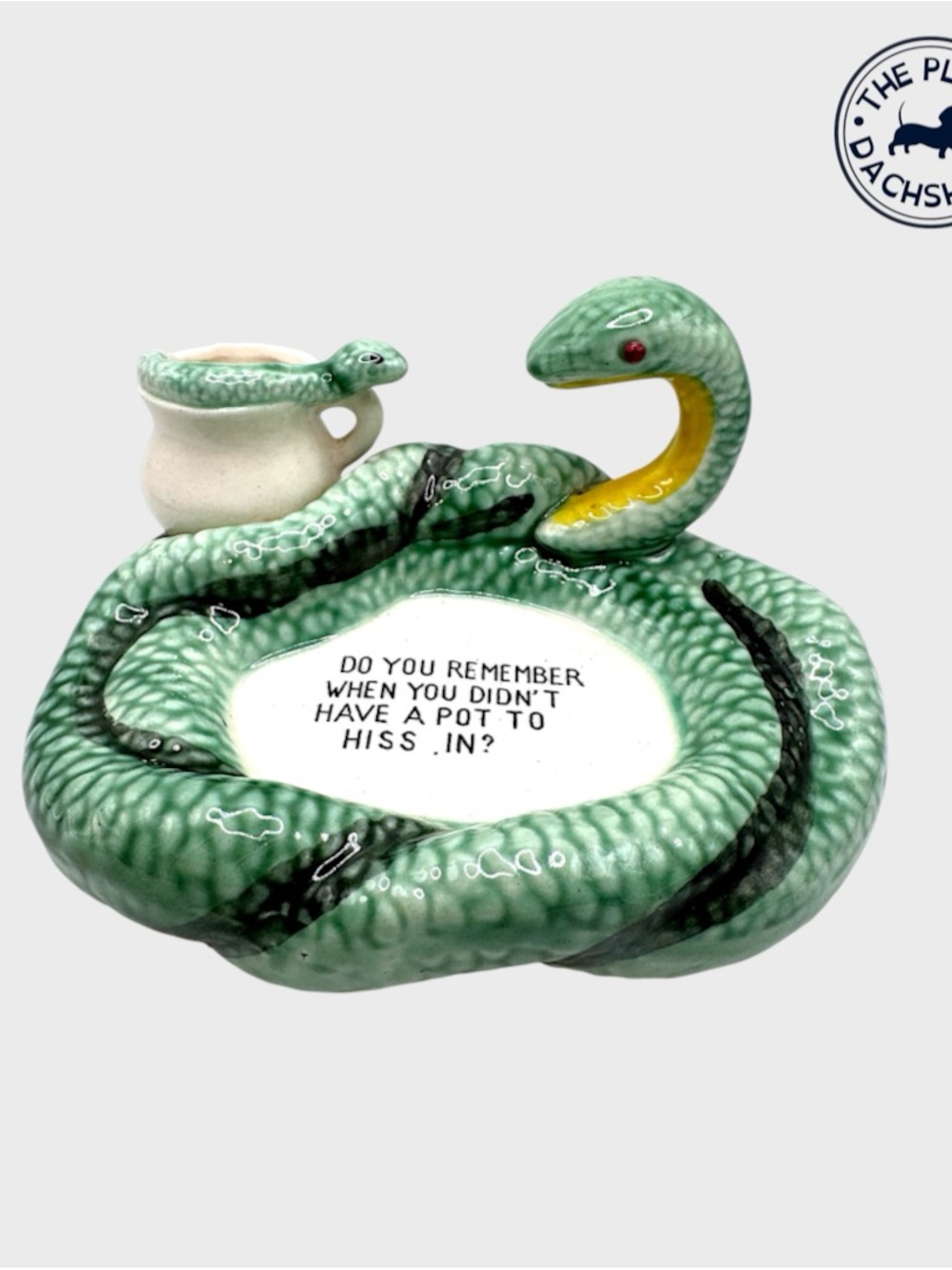 Vintage Green Snake Ashtray